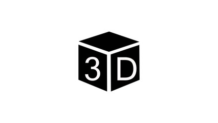  3D cube animation Modern geometric symbol representing 3D modeling, virtual design, augmented reality, or digital visualization concept. Perfect for technology intro, motion graphics, logo reveal,