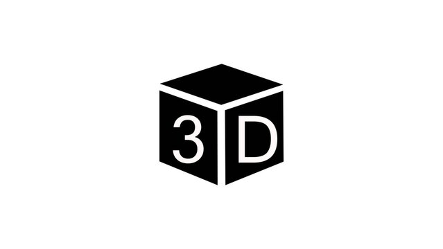  3D cube animation Modern geometric symbol representing 3D modeling, virtual design, augmented reality, or digital visualization concept. Perfect for technology intro, motion graphics, logo reveal,