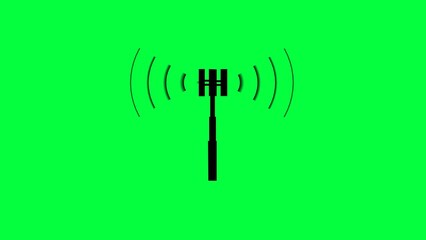 wireless signal tower emitting radio waves Suitable for technology, telecommunication, Wi-Fi, digital connection, and modern network communication concepts
