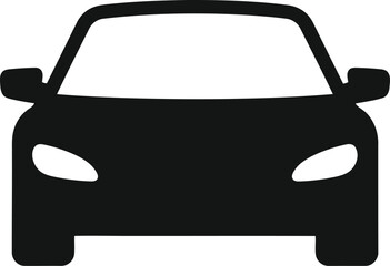 Modern car silhouette front view icon