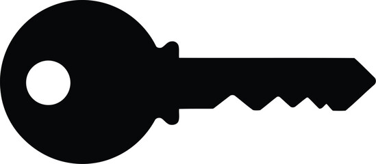 Black key silhouette security access solution