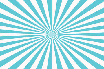 Snow color and Cyan color burst retro starburst background.