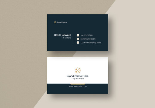 Minimal Coporate Business Card Design Layout