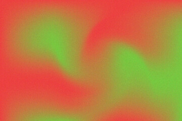 Vibrant Abstract Red and Green Soft Gradient Background with Grainy Texture