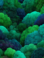 Abstract green and blue textured background with organic shapes  