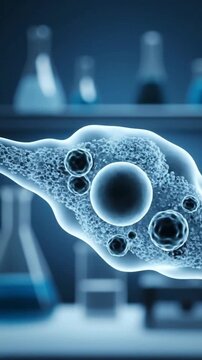 Amoeba Cell Structure Visualization | 3D Microscopic View of Protozoa Anatomy

