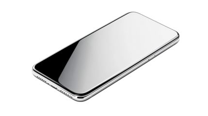 Modern Smartphone on Transparent Background