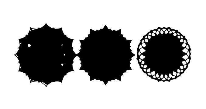 Collection of decorative circle shapes, perfect for adding a touch of elegance