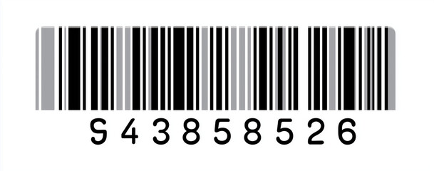 barcode, a flat vector illustration with a white background. flat design