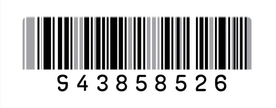 barcode, a flat vector illustration with a white background. flat design - Powered by Adobe