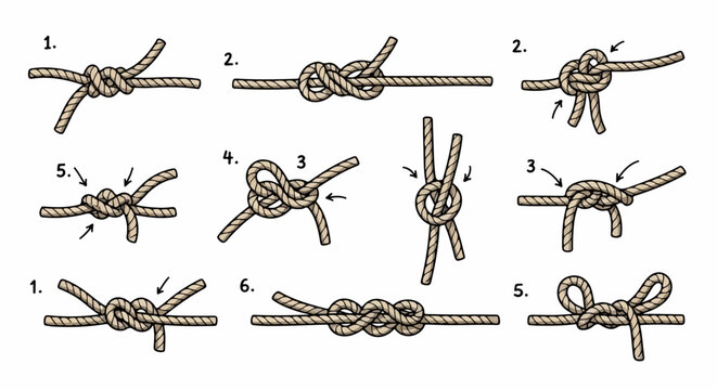 Knots tying instructions step by step guide