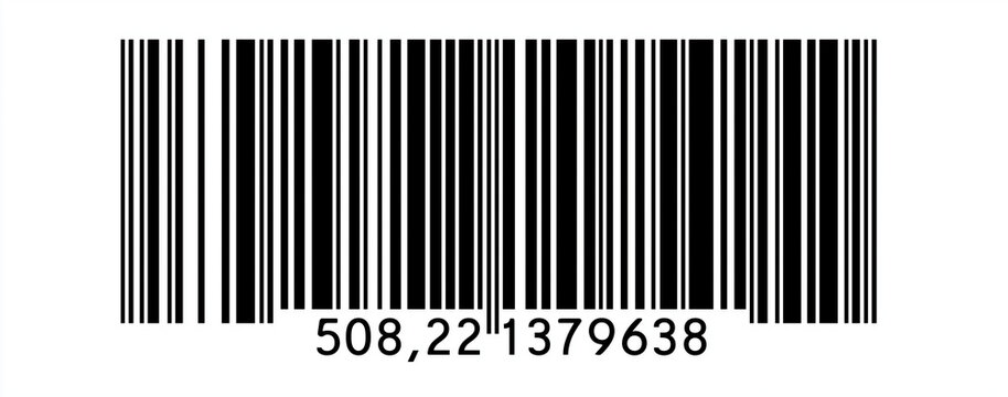 barcode, a flat vector illustration with a white background. flat design
