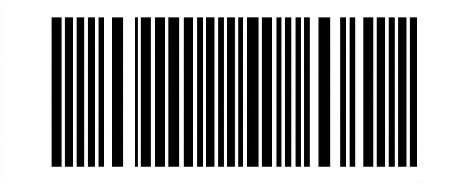 barcode, a flat vector illustration with a white background. flat design