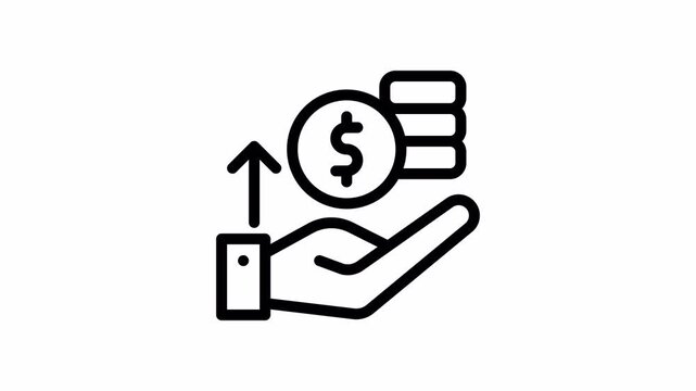 earning animated icon - Motion Graphic Elements for Business ,Presentations and Design