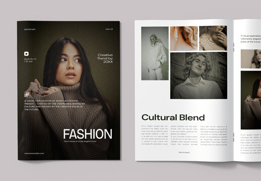 Modern and Elegant Fashion Magazine with Editorial Layout