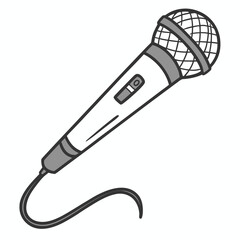 Microphone illustration for audio, voice, and music projects.
