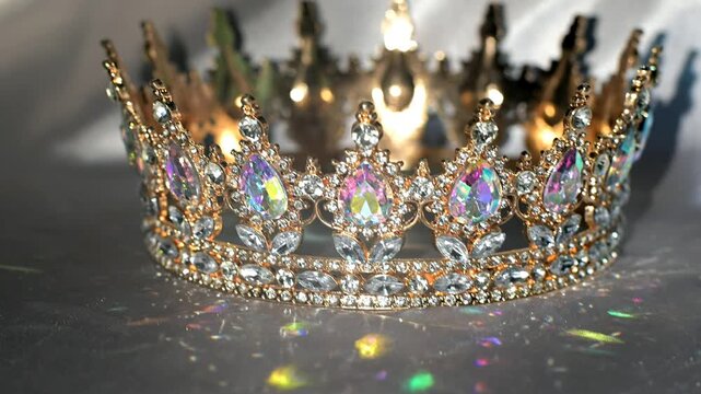Luxury sparkle crown, majestic jewelry	
