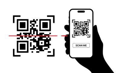 Scanning QR Code on Smartphone for Fast Information Access and Contactless Payment Solutions in Modern Business and Technology