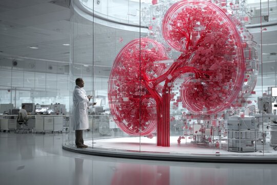 Advanced laboratory displays 3d holographic kidney for precision