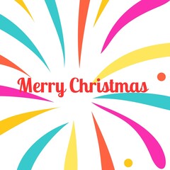 Festive Colorful Stars Christmas Greeting Background for Designers