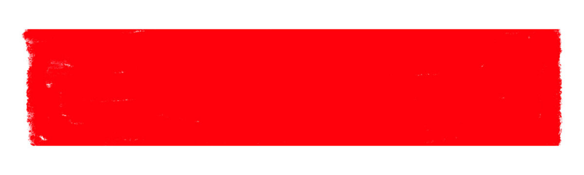 red paint brush stroke grunge banner, wide acrylic texture, transparent png highlight