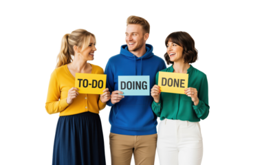 Team task board to-do doing done used in project planning assets or editorial content about status tracking and workload balance, practical for banner placement or internal slide decks