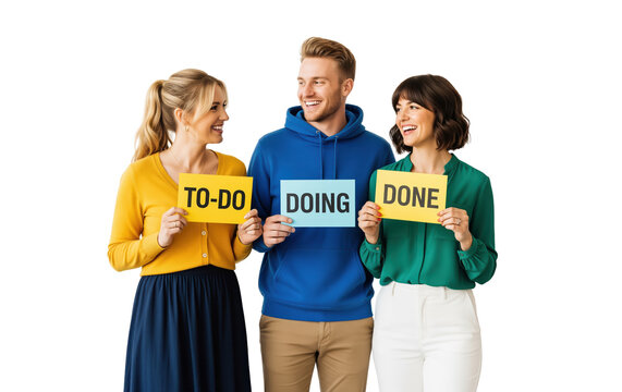 Team task board to-do doing done used in project planning assets or editorial content about status tracking and workload balance, practical for banner placement or internal slide decks