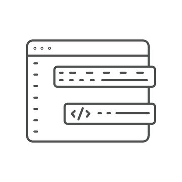 Coding thinline icon , vector, pixel perfect, illustrator file 
