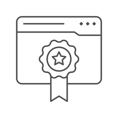 Website Ranking thinline icon , vector, pixel perfect, illustrator file 
