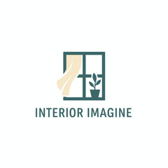 A logo displays a window with curtains and a potted plant, below the text "INTERIOR IMAGINE