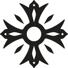Ornamental Cross Vector – Decorative Symmetrical Symbol Design , Perfect for gothic, vintage, or spiritual themes