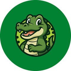 cute mascot baby crocodile.eps