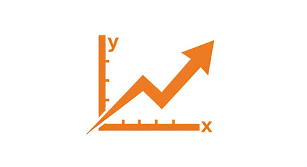 Dynamic upward trending graph showcasing business growth and financial success, perfect for presentations and marketing materials emphasizing positive results