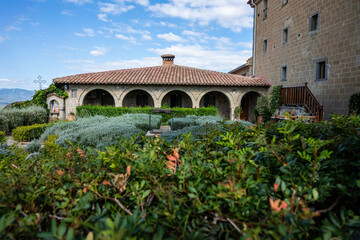 Obraz premium Orthodox Monasteries floating in the sky