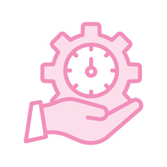 Time Management duotone line icon , vector, pixel perfect, illustrator file 
