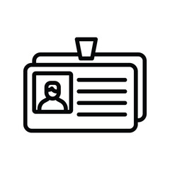 Id Card line icon , vector, pixel perfect, illustrator file 
