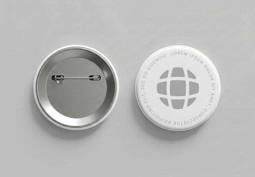 Pin Button Badge Mockup
