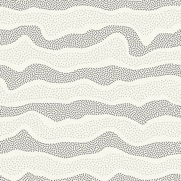 Vector seamless pattern with a modern texture and repeating abstract background featuring wavy graphic stripes. Can be used as a swatch in Illustrator.