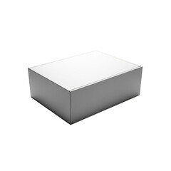Simple white rectangular box isolated studio shot product packaging concept illustration