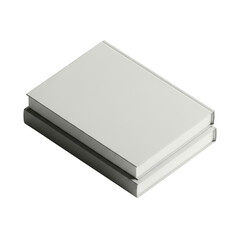 Blank white books stacked isometric view object illustration