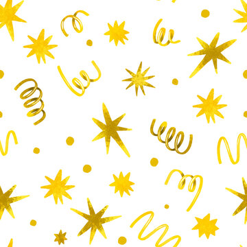 2026 year hand drawn iseamless background. New year Holiday pattern with serpantine. Winter holidays design