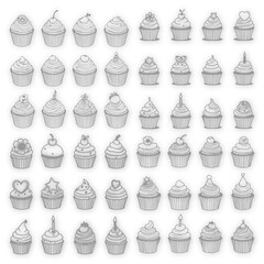 black and white cake food  vector design