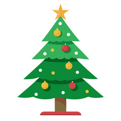 Fototapeta premium christmas tree isolated on white background