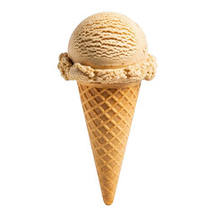 Delicious peanut butter ice cream cone a refreshing treat on a hot day illustration