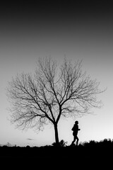 silhouette of a girl