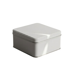 Simple square white box isolated product mockup realistic rendering clean presentation illustration