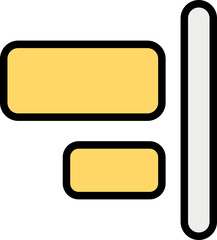 Align Right Icon Vector Stock Illustration