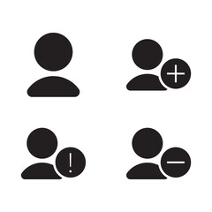 Solid User Profile Security Time and Device Icons Set