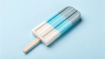 Naklejka premium Blue and White Ombre Popsicle in Minimal Pastel Style V4