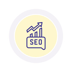 SEO Growth color circle icon , vector, pixel perfect, illustrator file 
